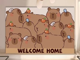 Alfombra base goma decorada